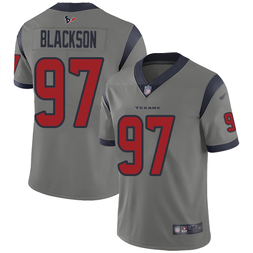 Houston Texans Limited Gray Men Angelo Blackson Jersey NFL Football #97 Inverted Legend->women nfl jersey->Women Jersey